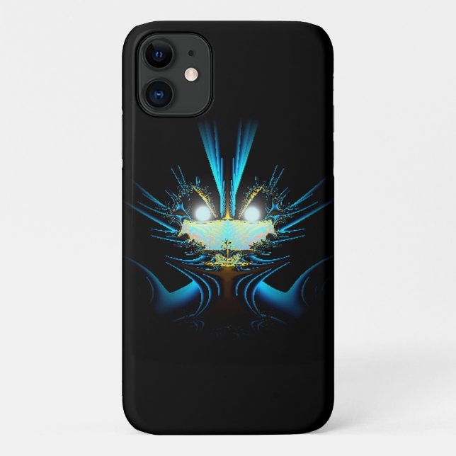 Glowing Eyes Luminous Blue Creature  Case-Mate iPhone Case (Back)