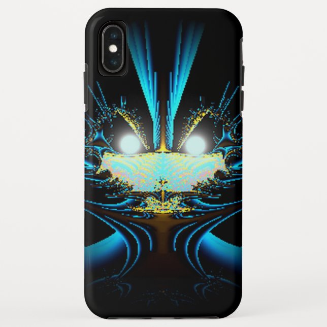 Glowing Eyes Luminous Blue Creature  Case-Mate iPhone Case (Back)