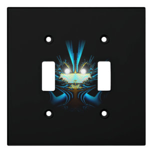 Glowing Eyes Luminous Blue Creature Light Switch Cover