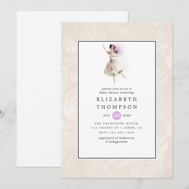 Glowing Fairy Baby Shower Invitation (Front/Back)