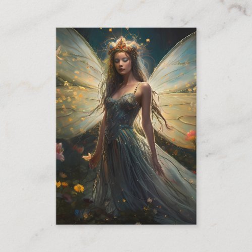 Glowing Fairy Photorealistic Background Business Card