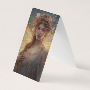 Glowing Fairy Wings Background Business Card