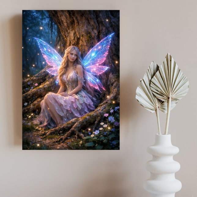Glowing Fantasy Fairy Faux Canvas Print (Creator Uploaded)