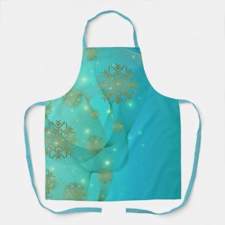 Glowing Festive Christmas Teal Winter Wonderland