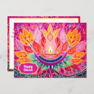 Glowing Festivities: A Diwali Celebration Postcard