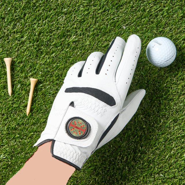 Glowing field of red poppies, personalizable  golf glove (Creator Uploaded)