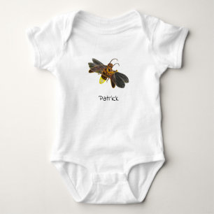 Glowing Firefly Lampyridae Personalized Baby Bodysuit
