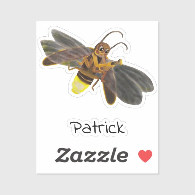 Glowing Firefly Lampyridae Personalized Sticker (Sheet)