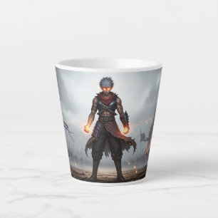 Glowing Fists Dark Anime Warrior Mug