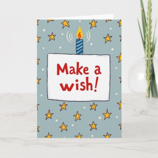Glowing Flame Birthday Card (Front)