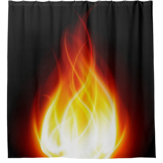 Glowing Flames Shower Curtain (Front)