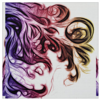 Glowing Floral Invert In Color Fabric