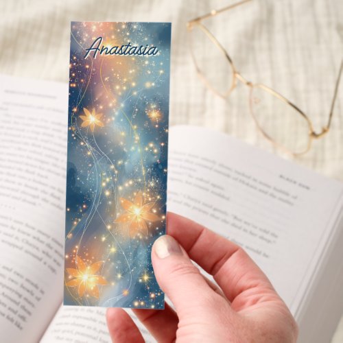 Pretty Bookmarks 13 Glowing Floral Sparkle Fantasy Bookmarks