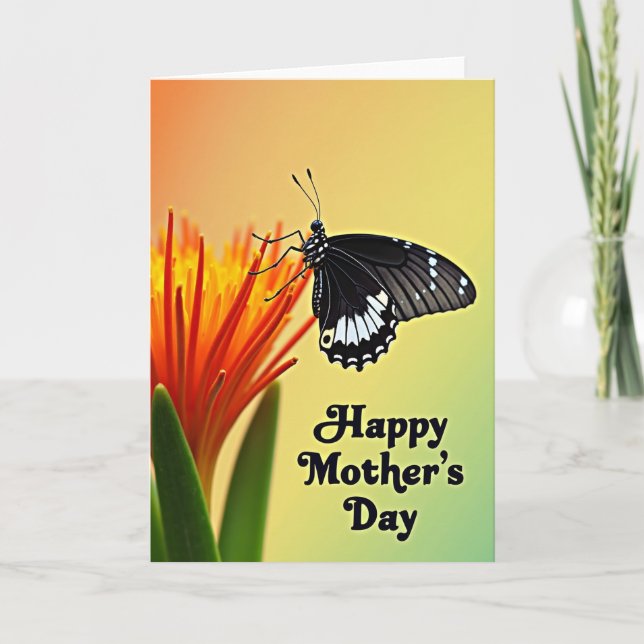 Glowing Flower Mothers Day Card (Front)