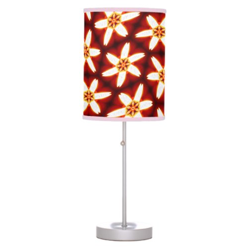Glowing Flower Patterns Table Lamp