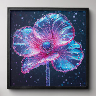 Glowing Flower With Vibrant Petals Peel And Stick Photo Tile