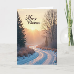 Glowing Forest Christmas Card