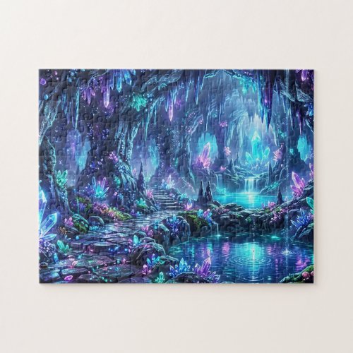 Glowing Forest with Lake Jigsaw Puzzle