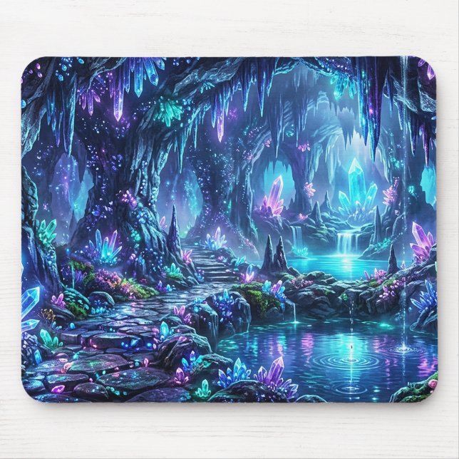 Glowing Forest with Lake Mouse Pad (Front)
