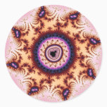 Glowing - Fractal Classic Round Sticker