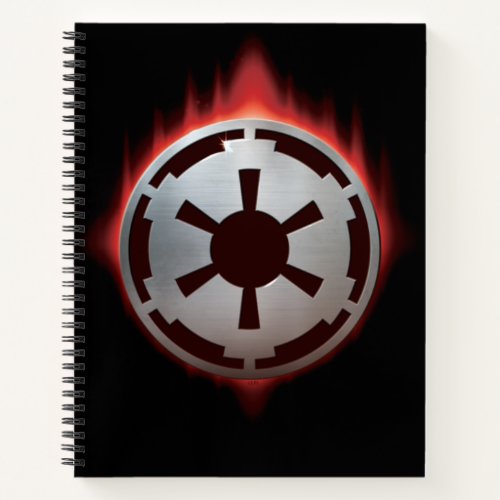 Glowing Galactic Empire Logo Notebook