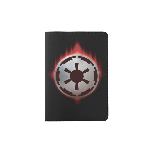 Glowing Galactic Empire Logo Passport Holder (Front)
