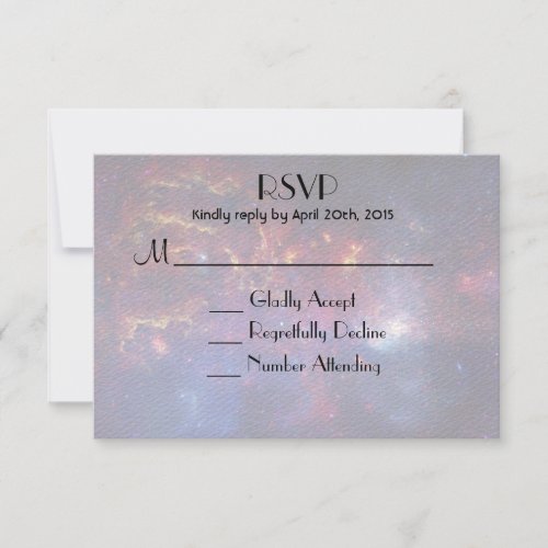 Glowing Galaxy in Outer Space RSVP