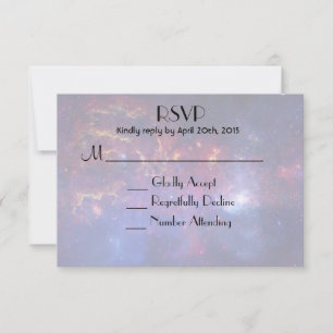 Glowing Galaxy in Outer Space RSVP Card