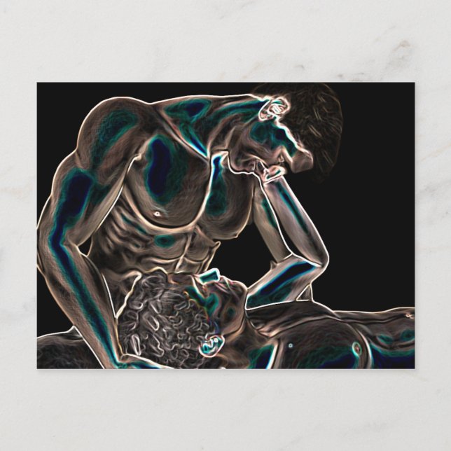 Glowing Gay Love Postcard (Front)