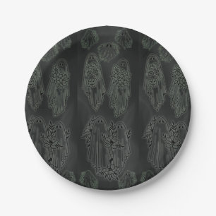 Glowing Ghosts Paper Plates