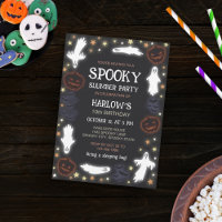 Glowing Ghosts Pumpkins Bats Spooky Slumber Party