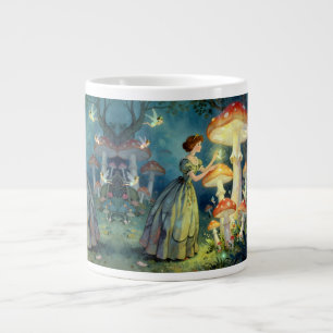 Glowing giant mushroom garden coffee mug