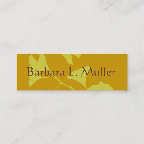 Glowing Ginkgo Tree Branch with Leaves Business Card Templates