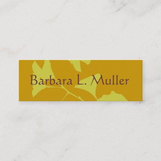 Customizable Glowing Ginkgo Tree Branch with Leaves Business Card Templates
