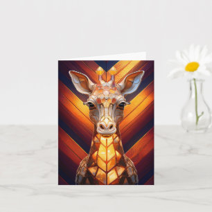 Glowing Giraffe on Chevron  Card