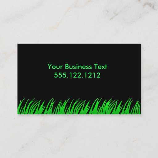 Customizable Glowing Grass Business Card