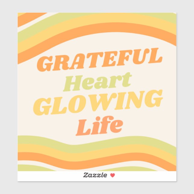 Glowing Grateful Sticker (Sheet)