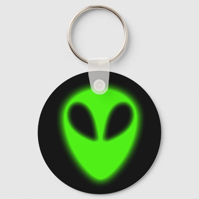 Glowing Green Alien Keychain (Front)