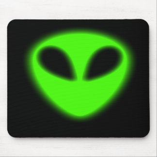 Glowing Green Alien Mousepad