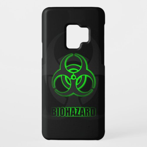 Glowing Green Biohazard Symbol Case_Mate Samsung Galaxy S9 Case