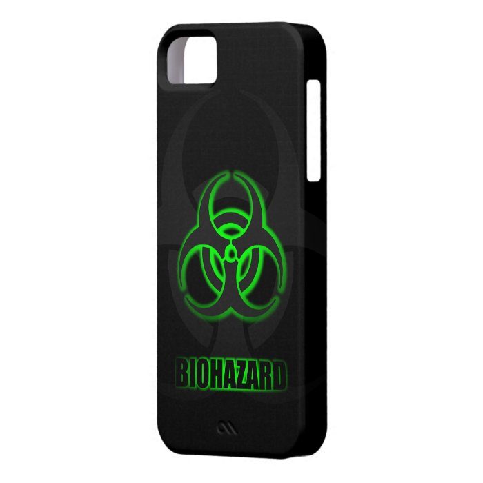 Glowing Green Biohazard Symbol iPhone 5 Covers