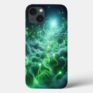 Glowing Green Energy Phone Case - Mystic Neon