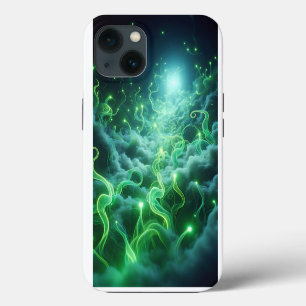 Glowing Green Energy Phone Case - Mystic Neon