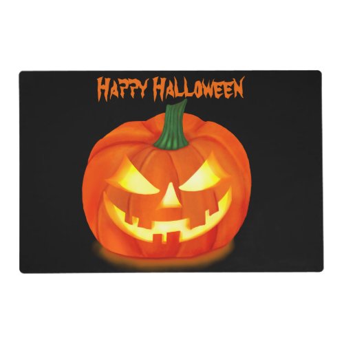 Glowing Grins The Mischievous Jack_O_Lantern Placemat