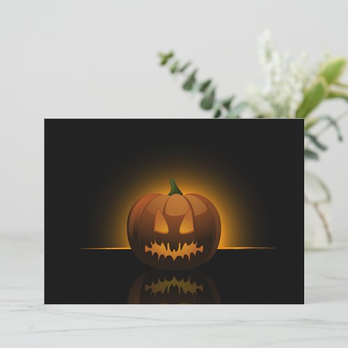 Glowing Halloween Pumpkin Invitations