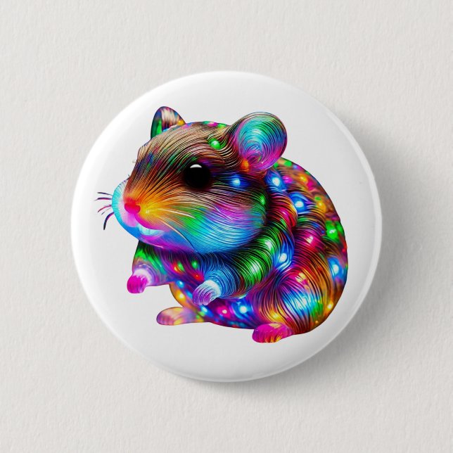 Glowing Hamster Button (Front)