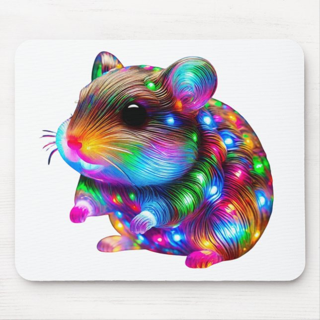 Glowing Hamster Mouse Pad (Front)