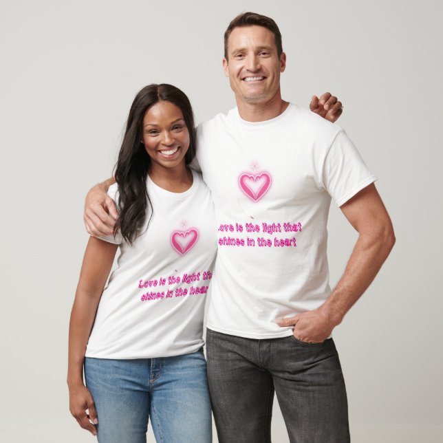 Glowing Heart of Love T-Shirt (Unisex)