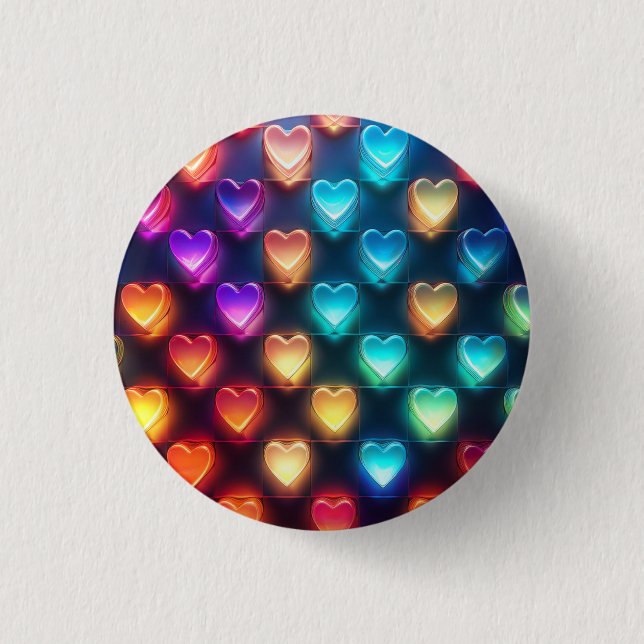 Glowing Hearts Button (Front)