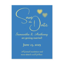 Glowing Hearts Save the Date